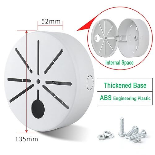 Miniatura 3 de PCUORLEORS Paquete de 2 cajas de conexiones impermeables para cámara, caja de montaje universal para cámara de seguridad, soporte oculto, carcasa