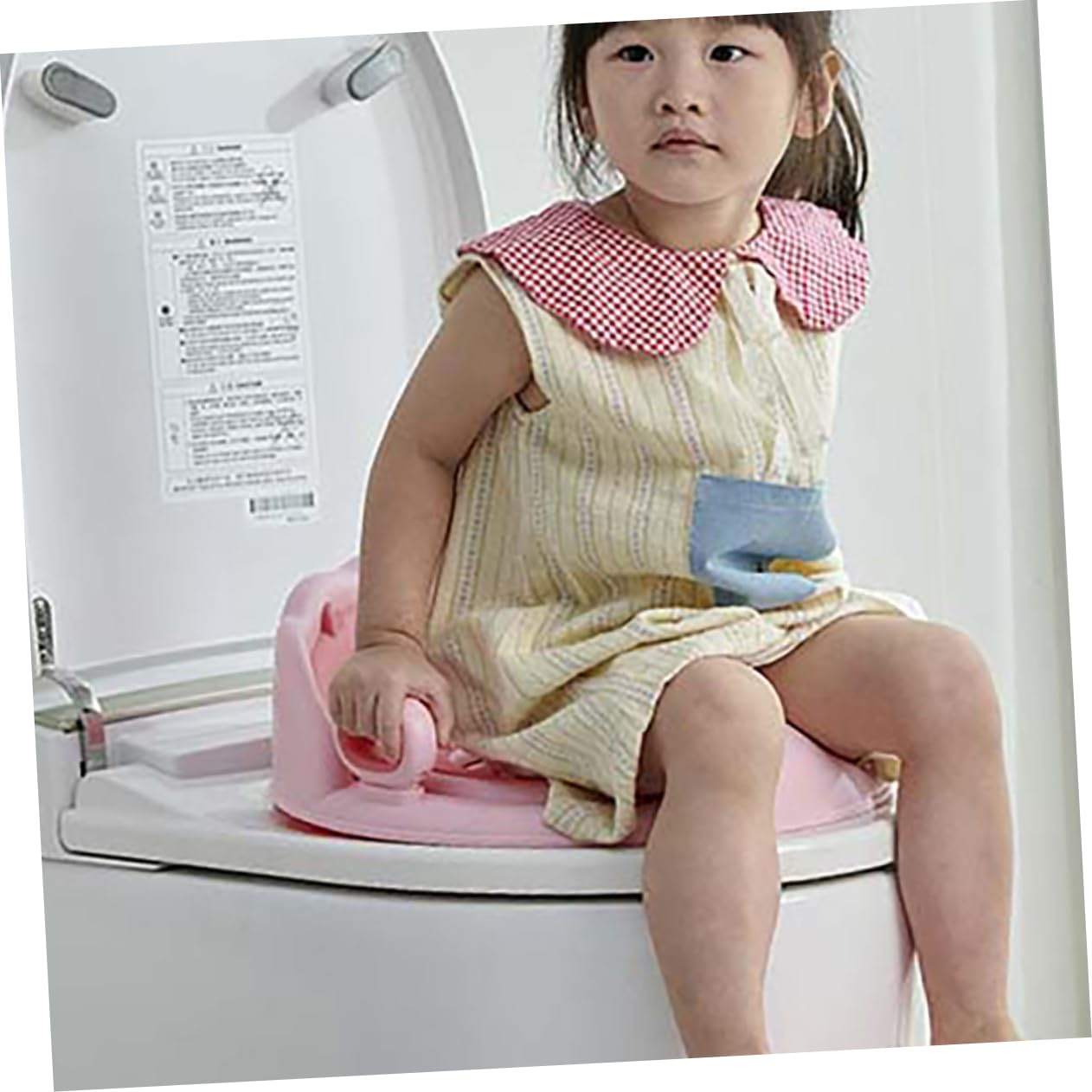 Asiento de Entrenamiento para Baño Infantil con Forma de León Rosa