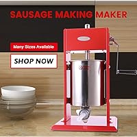 Vista 44 de Hakka 15 Pound Sausage Stuffer 2 Speed Stainless Steel Vertical Sausage Maker by HAKKA BROTHER