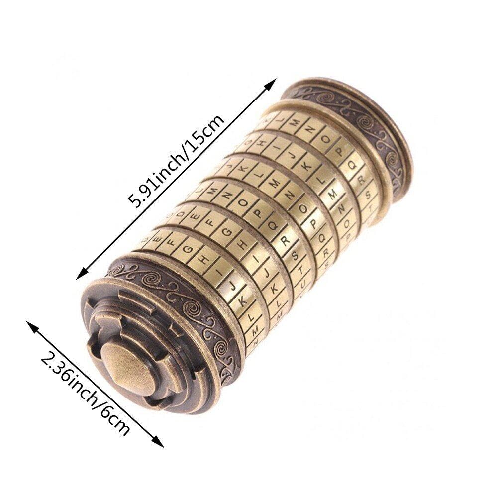 Vinci Metal Cryptex Locks Idées Cadeaux Vinci Lock pour Échapper Aux Accessoires De Chambre Cadeaux d'anniversaire Romantiques pour Elle