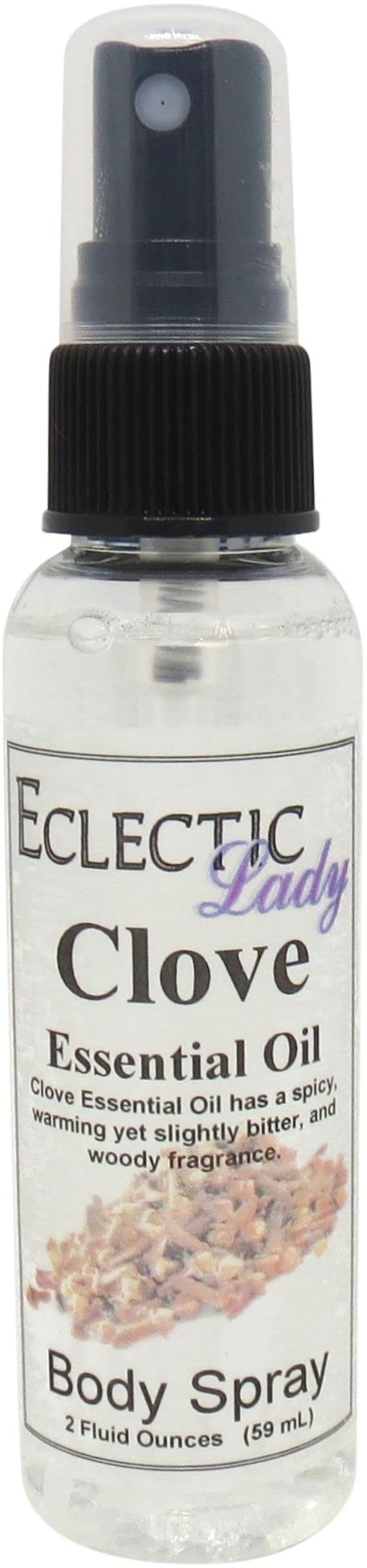 Eclectic Lady Clove Body Spray, 2 ounces, Body Mist for Women with Clean, Light & Gentle Fragrance, Cologne with Soft, Subtle Aroma For Daily Use