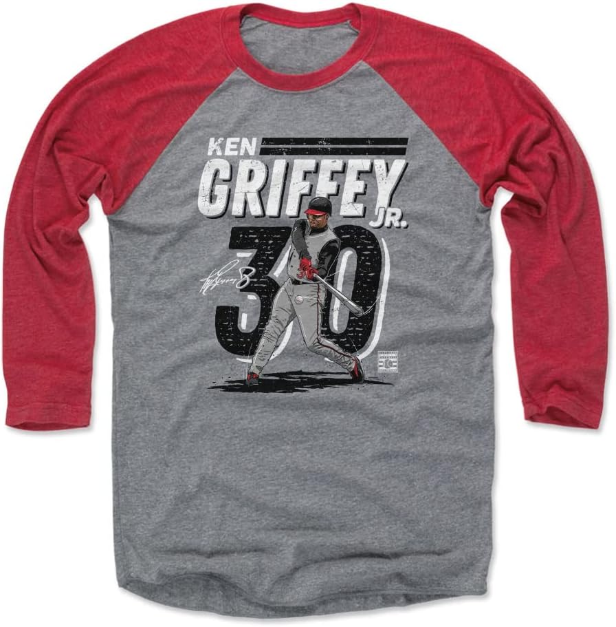 500 LEVEL Ken Griffey Jr. 3/4 Sleeve Raglan T-Shirt - Ken Griffey Jr. Cincinnati Dash