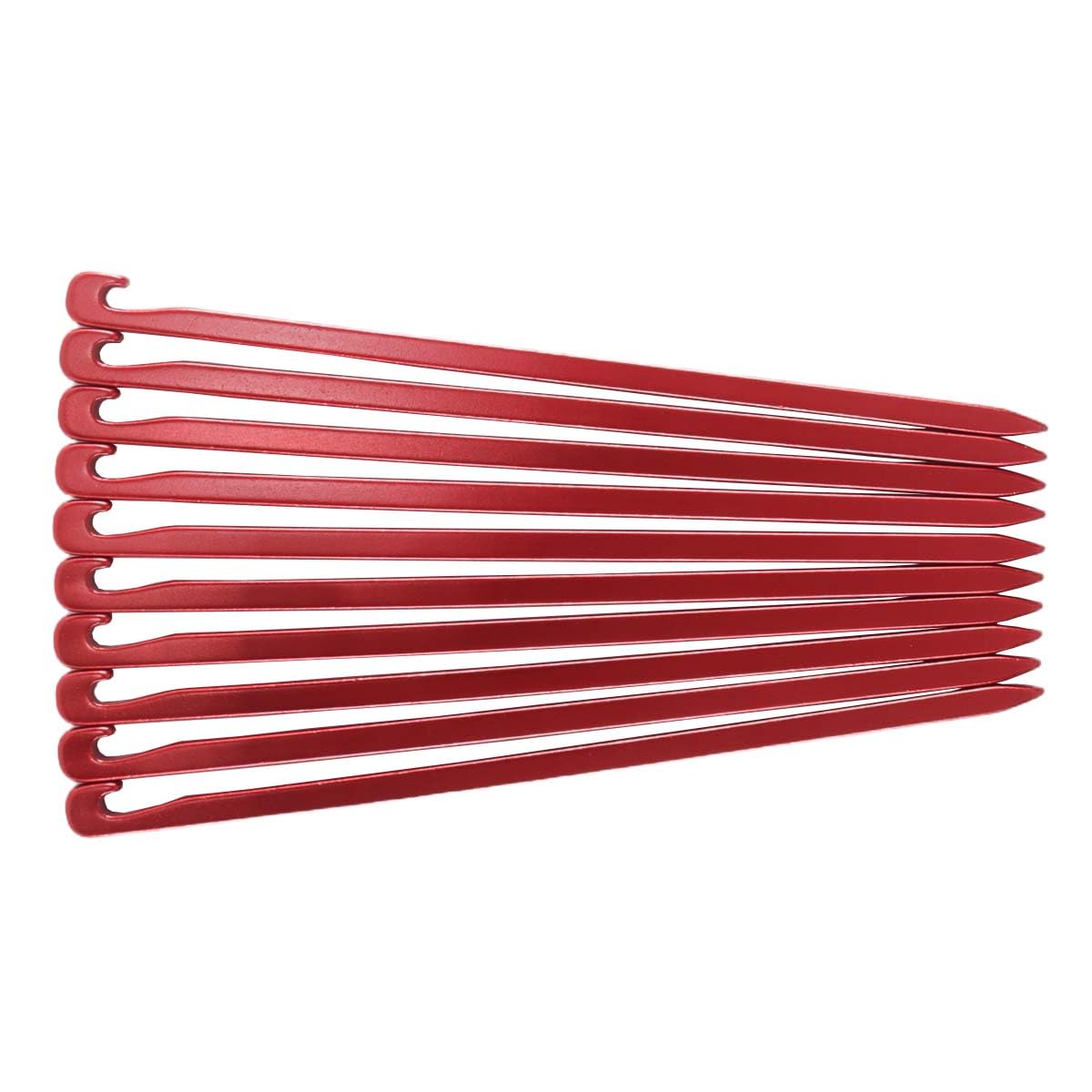 Ausi 10 Pcs 16cm Tent Pegs Heavy Duty Aluminum Alloy Stakes, For Camping Hiking Traveling Emergency Survival
