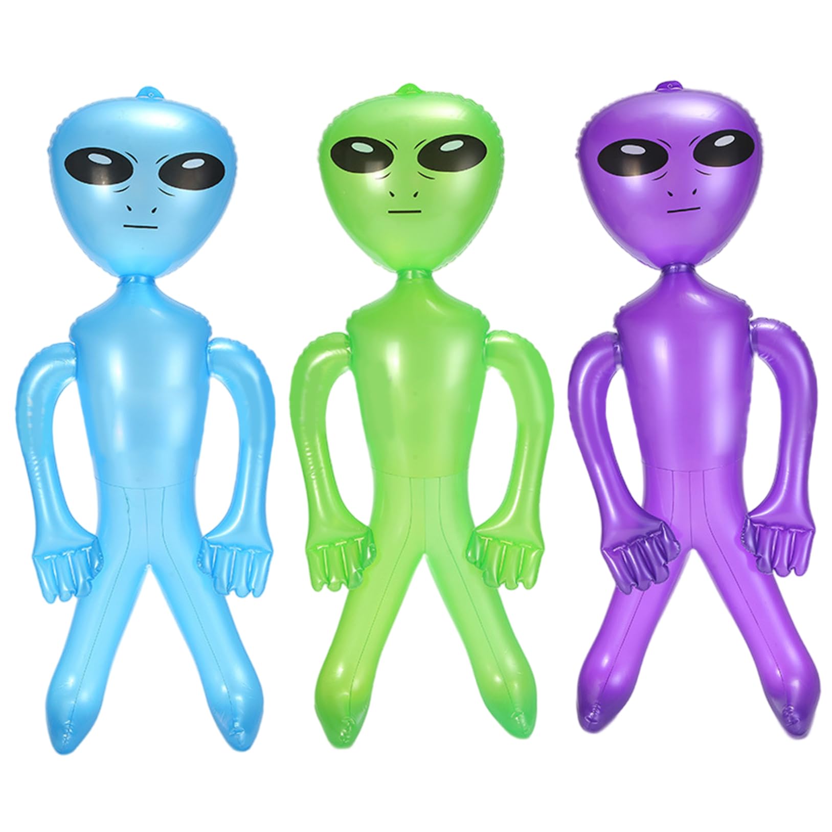 Wedhapy Alien Decor 3Pcs Inflatable Alien 33.5 Inch Giant PVC Blow Up for Halloween Party Decorations Photo Prop Inflatable