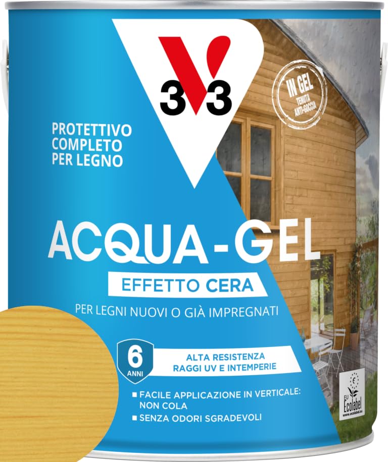 V33 - Protector completo de madera y gel, color pino, 2,5 litros