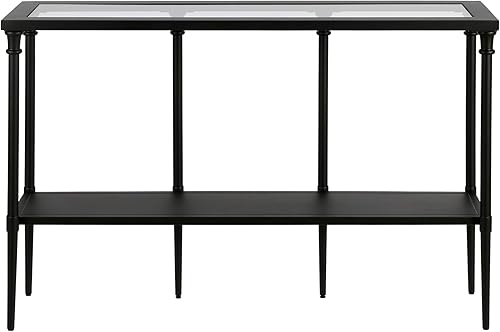 Miniatura 3 de Dafna - Mesa consola rectangular de 45 pulgadas de ancho en bronce ennegrecido