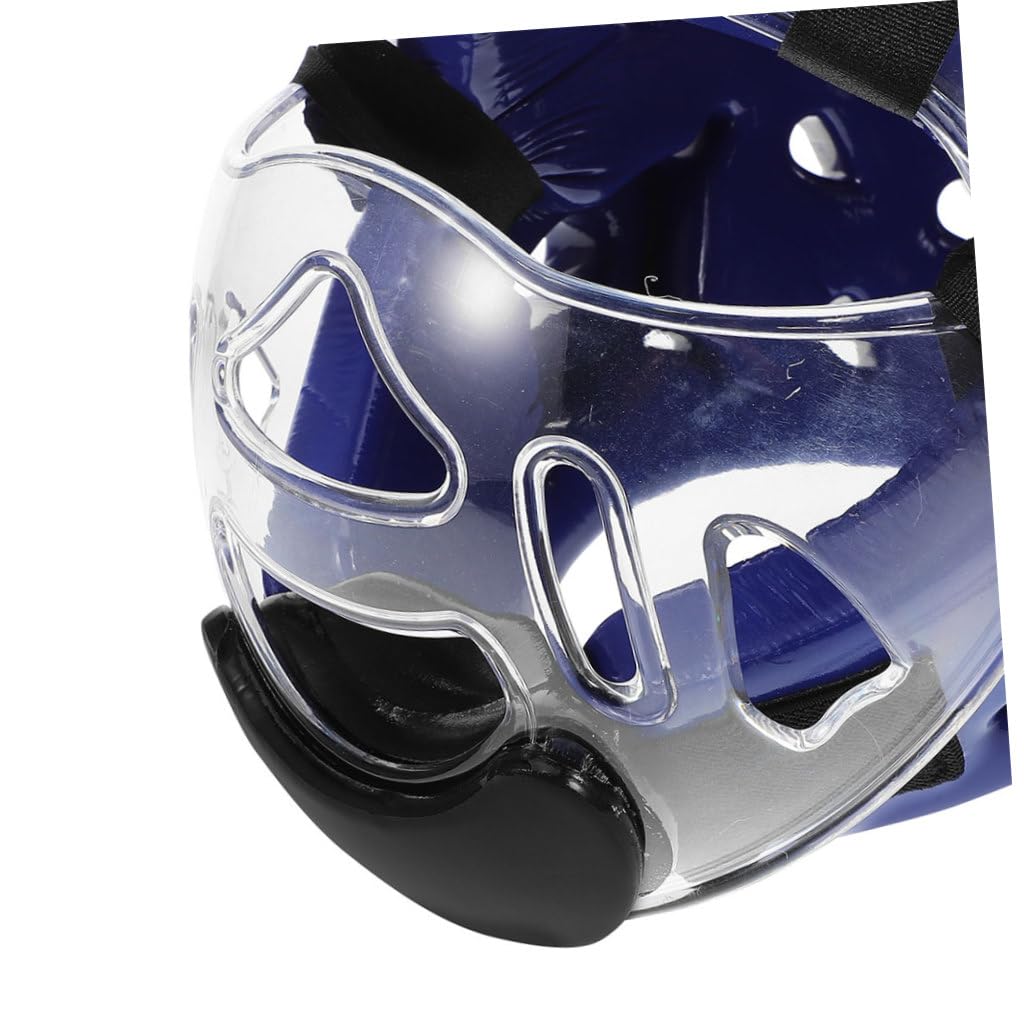 Casco Protettivo per Ragazzi e Ragazze per Arti Marziali Blu | Imbottitura in Spugna e Pu, Vestibilità Regolabile, Adatto a Pratica e Allenamento