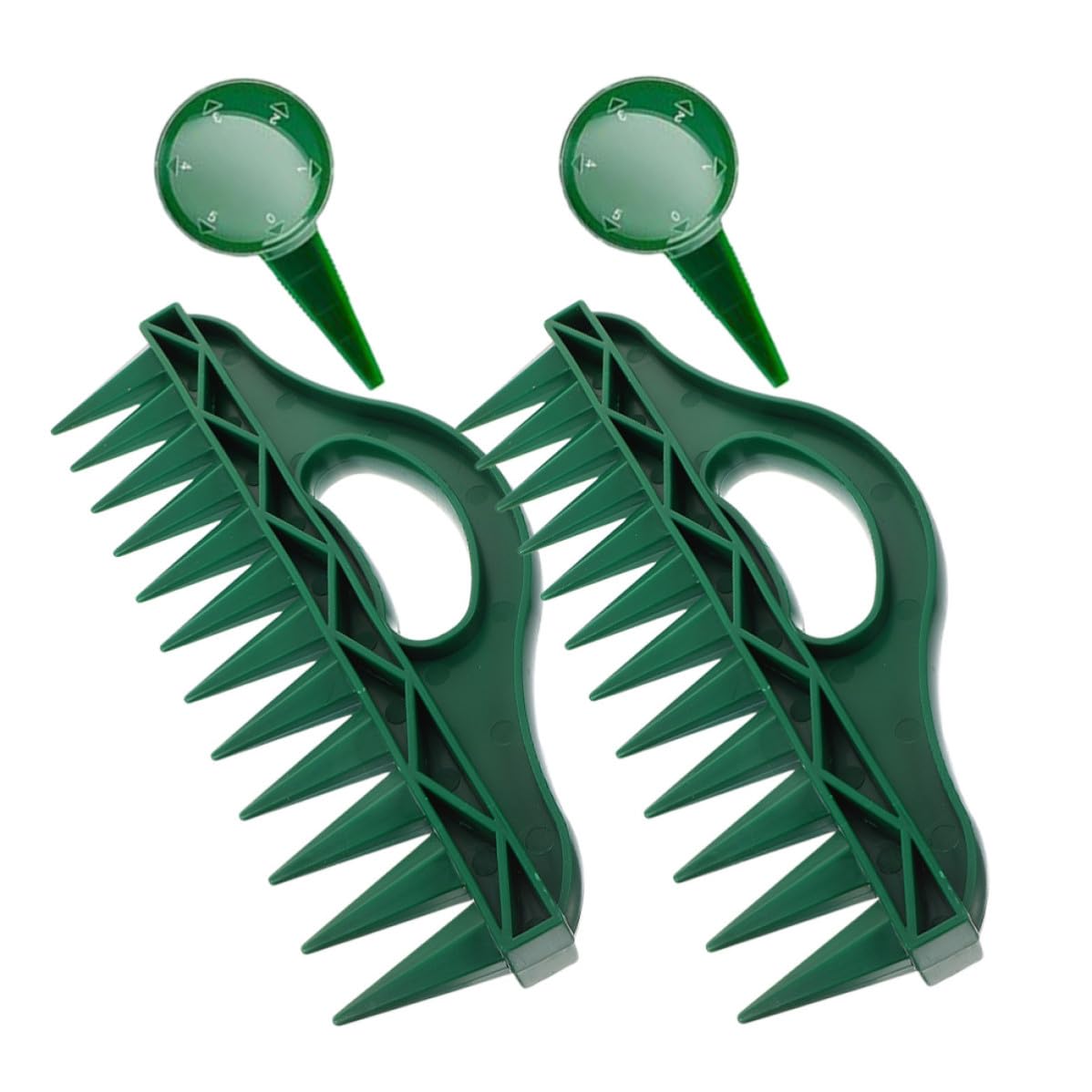 VICASKY 2 Juegos Sembradora Manual de Jardín, Plástico Verde, Ahorro
