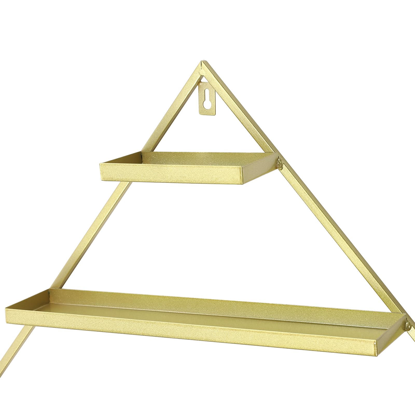 Scaffale per unghie in metallo, per smalti a parete, a 5 livelli, a forma di diamante, con oli essenziali a parete, rossetto (oro)