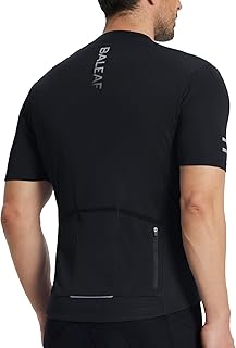 BALEAF Cycling Jersey Men, Short Sleeve Bike Biking Shirts Quick Dry MTB Bicycle Top w Pockets UPF50+