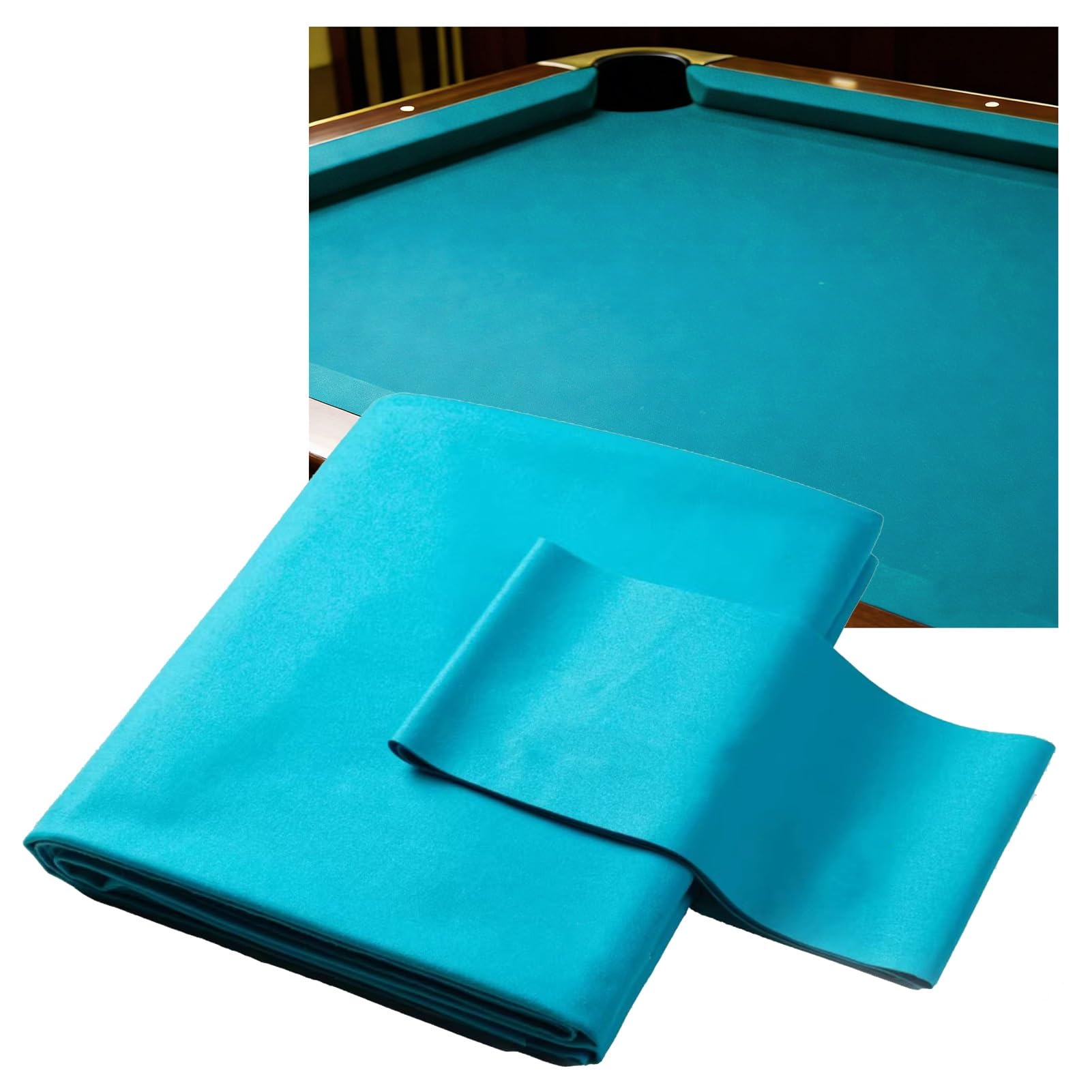 Panno da Biliardo Panno da Tavolo Biliardo Pretagliato in Misto Lana di Ricambio in Feltro Professionale 9 Piedi con 6 Strisce Grado Commerciale per Uso Domestico E in Discoteca