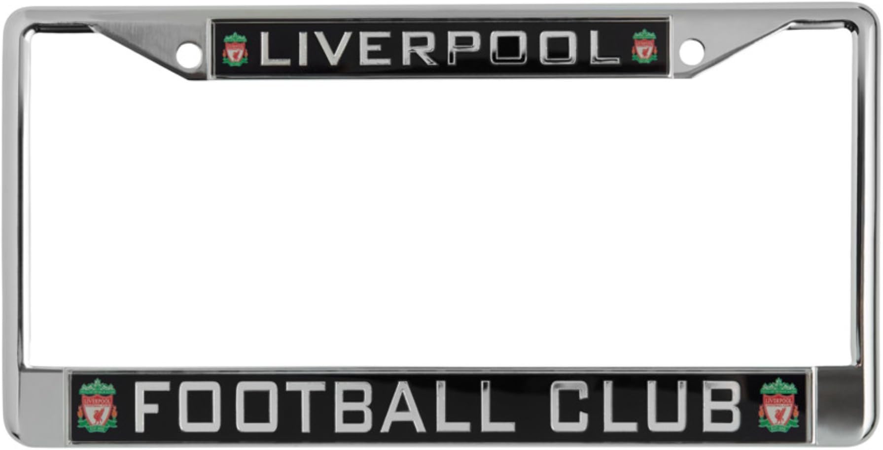 Liverpool FC Black Inlaid License Plate Frame - Official Licensed Product - Great for Any LFC Soccer Fan - Makes A Great Gift