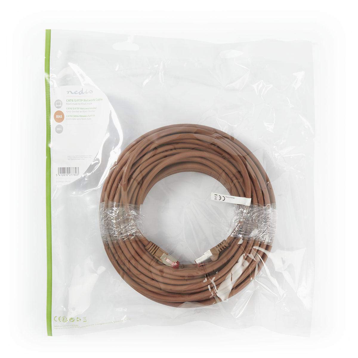 Nedis Cat 6 S/FTP RJ45 (8P8C) Maschio a RJ45 (8P8C) Maschio PVC LSZH Cavo, 1 Metri Lunghezza, Verde