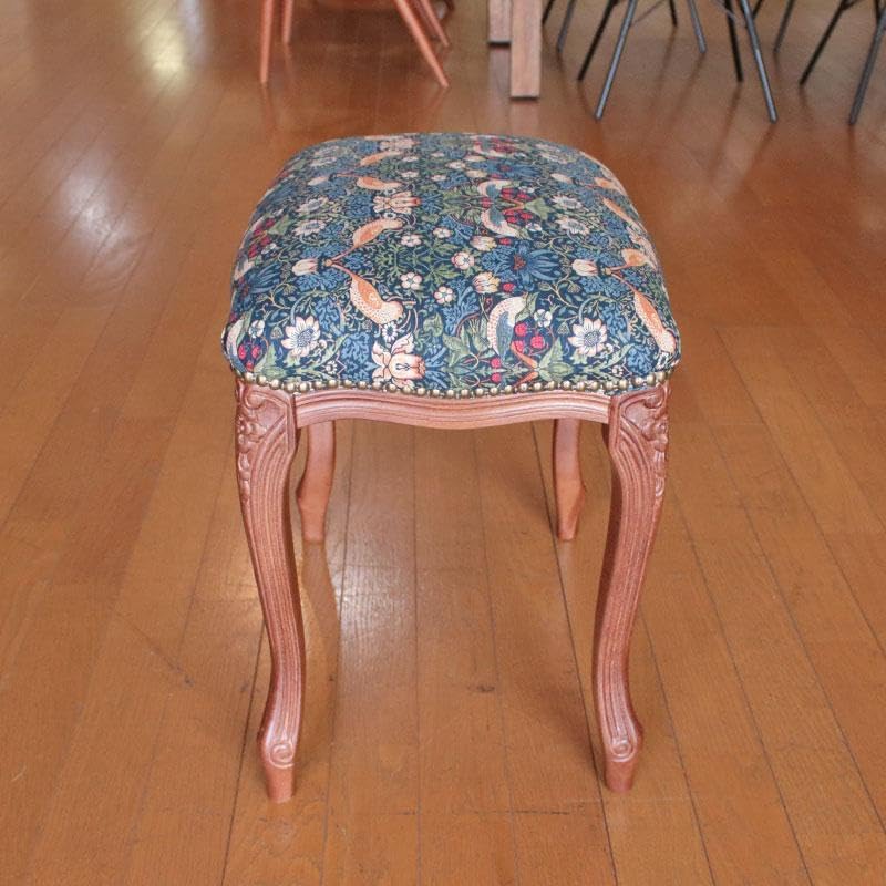 クラシックファブリック スツール いちご泥棒 猫脚 602-1061 クラシックファブリック スツール いちご泥棒 猫脚 602-1061