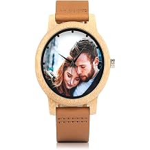 BOBO BIRD A09 A10 Creative Personality Lovers Watch UV Printing Photos Customers Bamboo Watches for Men Women