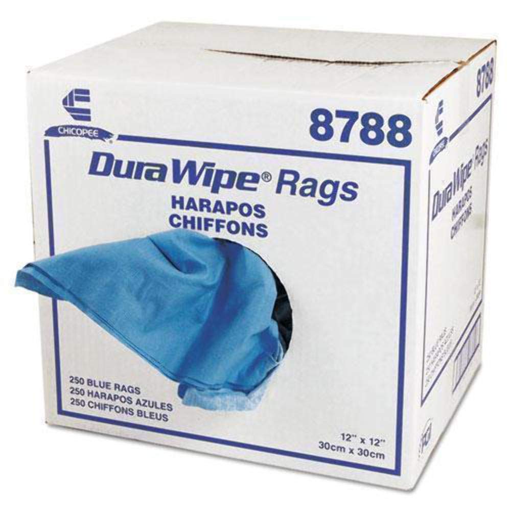 Chix 8788 DuraWipe General Purpose Towels, 12 x 12, Blue, 250/Carton