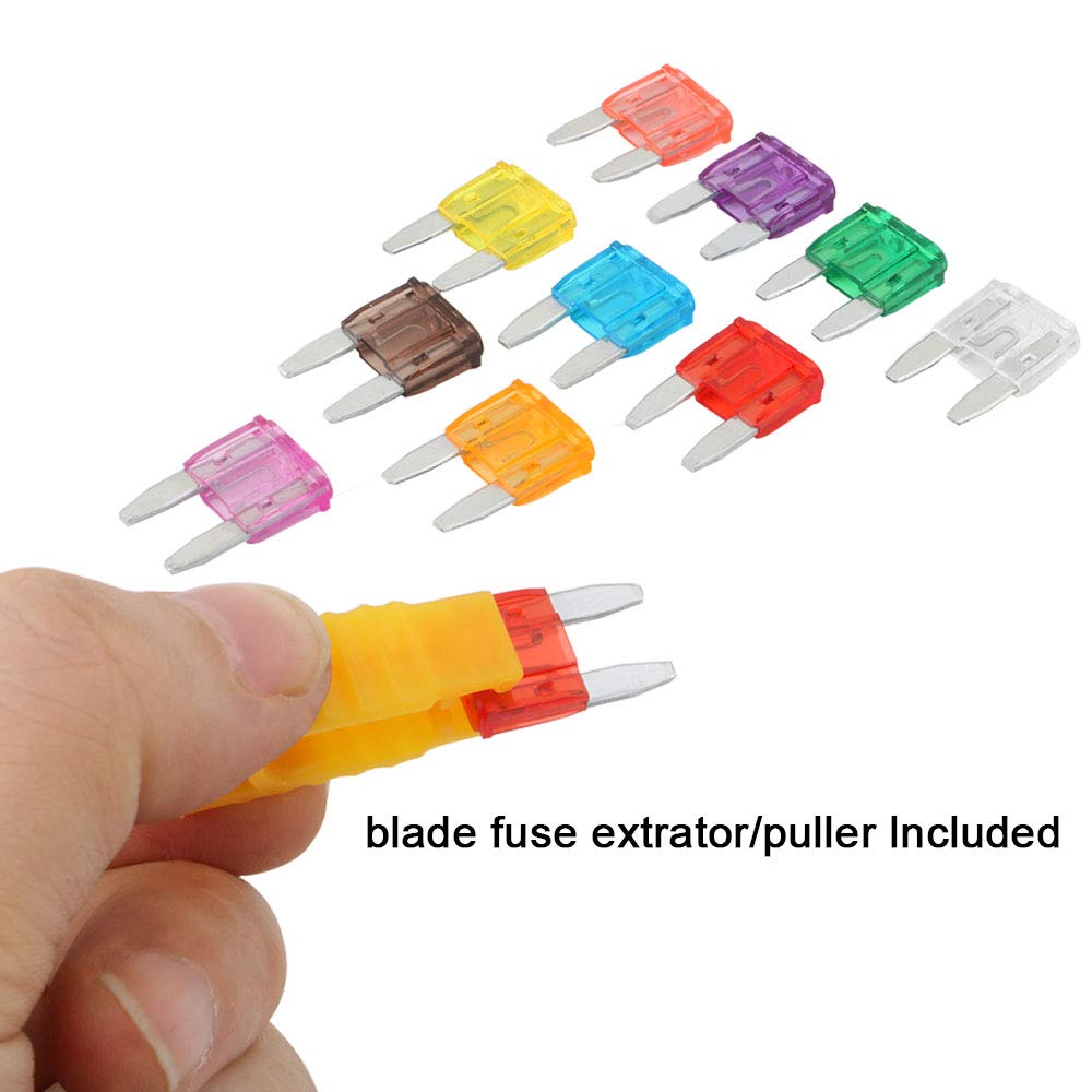 Kit De Fusibles Automobiles Universels - 120 Pièces Assorties (Lame Mini/Standard) Avec Extracteur
