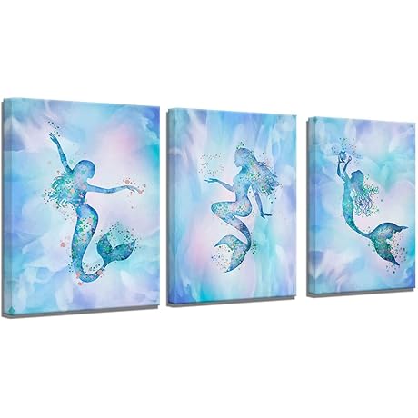 Mermaid Wall Art Decor for Bedroom