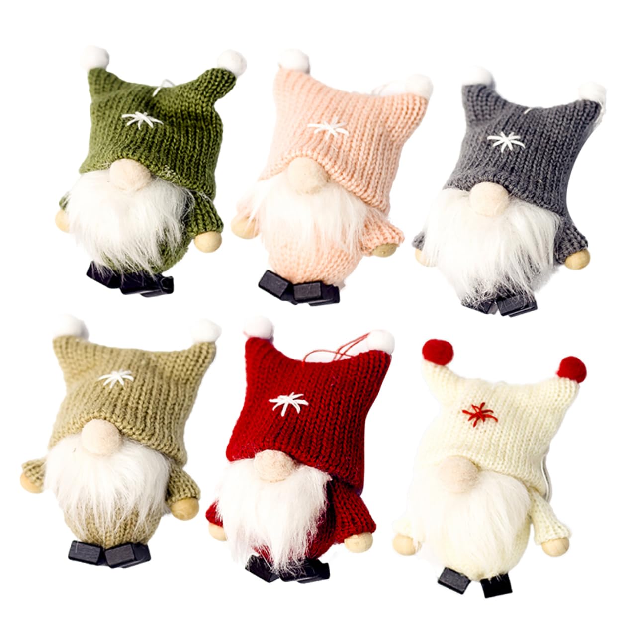 Cabilock 18 STK Weihnachtspuppe Zum Aufhängen Christbaumschmuck Anhänger Plüsch Skandinavischer Weihnachtselfe Handgemachtes Schwedisch Schwedische Zwerge Tomte Weihnachtsbaum Niedlich