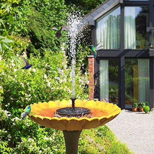 image for CONXWAN Solar Fountain for Bird Bath, 2.5W Solar Water Fountain Pump w