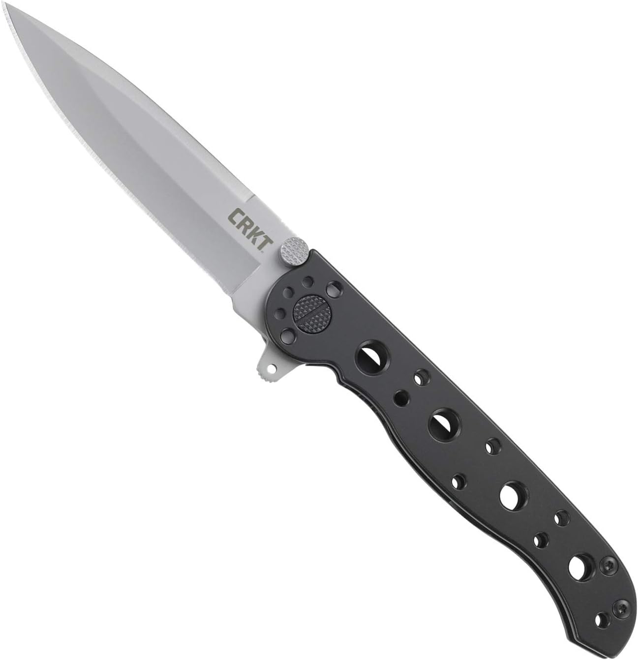 M16-01S Folding Knife with Frame Lock: Stainless Steel Plain Edge Blade, Stainless Steel Handle, Reversible Pocket Clip, M16-01S