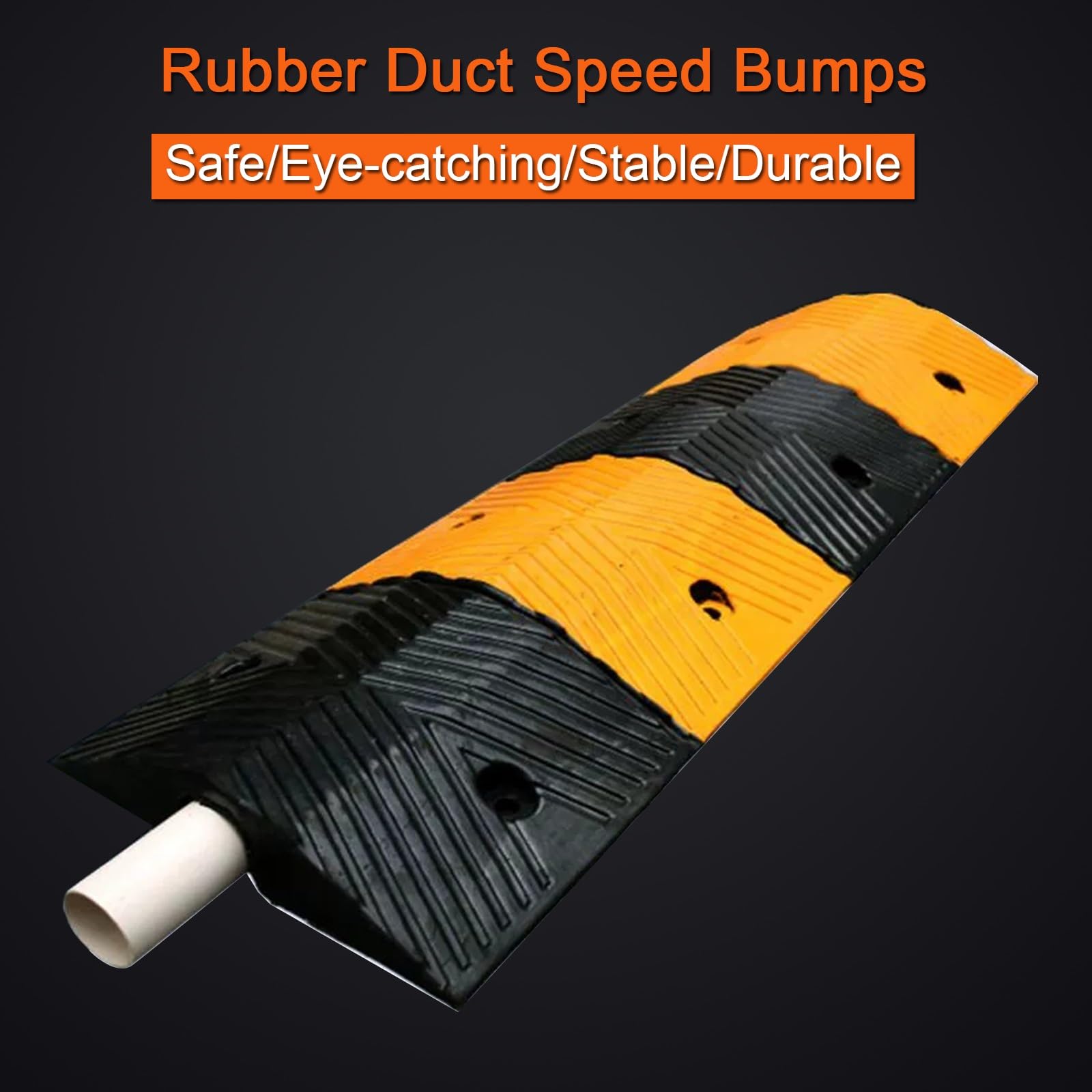 Canaleta Cables Suelo, Pasacables de Suelos, Diseño a Juego en Negro y Amarillo, Capacidad de 15 T, Adecuada para Garaje/carretera