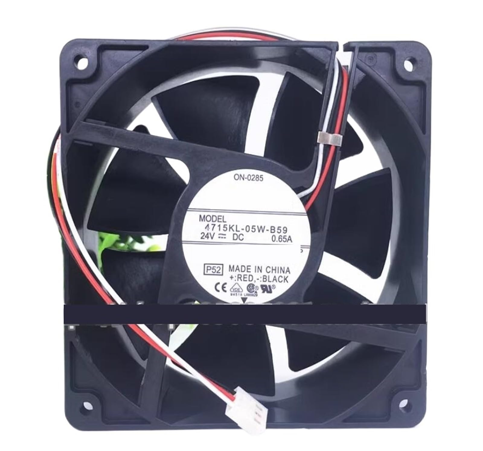 PEQYUACTE 4715KL-05W-B59 P52 DC 24V 0.65A 120x120x38mm 3-Wire Cooling Fan