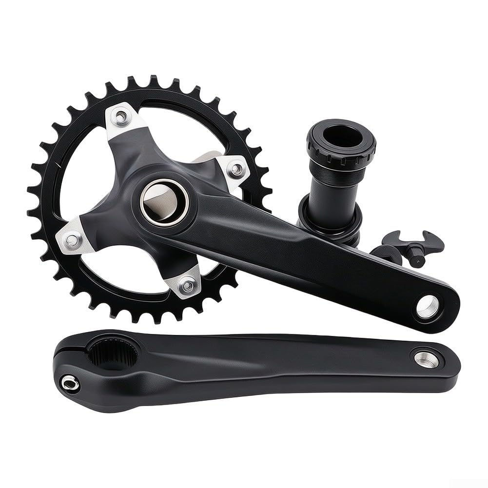 Guarnitura MTB in lega 32T 104BCD Corona singola | Costruzione in lega di alluminio, corona larga stretta 32T, vestibilità 104BCD, per uso robusto MTB, lunga durata