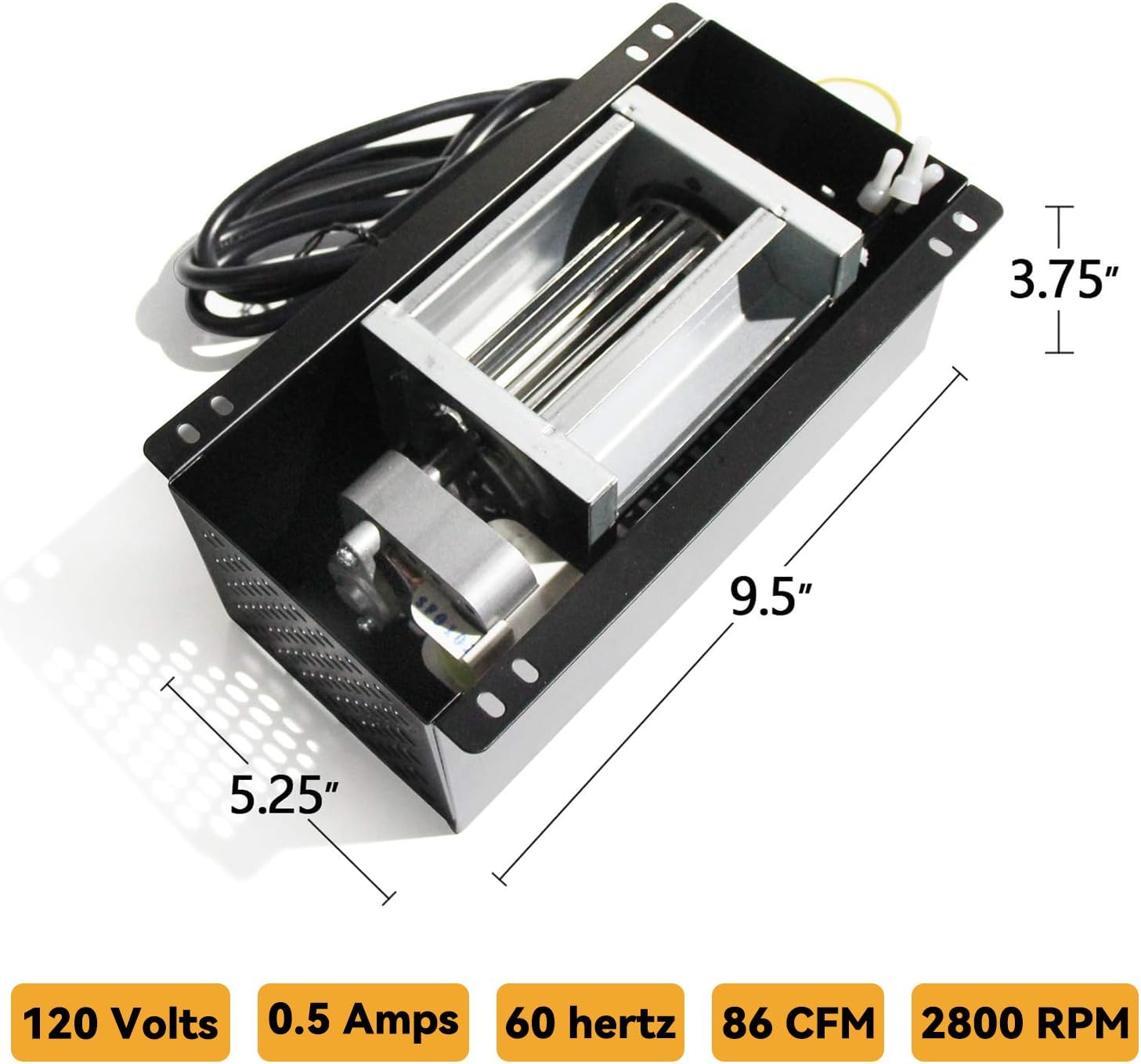 Hongso Speed Variable S31105 Wood Stove Blower Fan 110V ~ 120V for GHP Group, Monessen/Majestic (MHSC Brands), Majestic Dutchwest Windsor, CFM US Century Plate Steel Freestanding WoodStove Fireplace