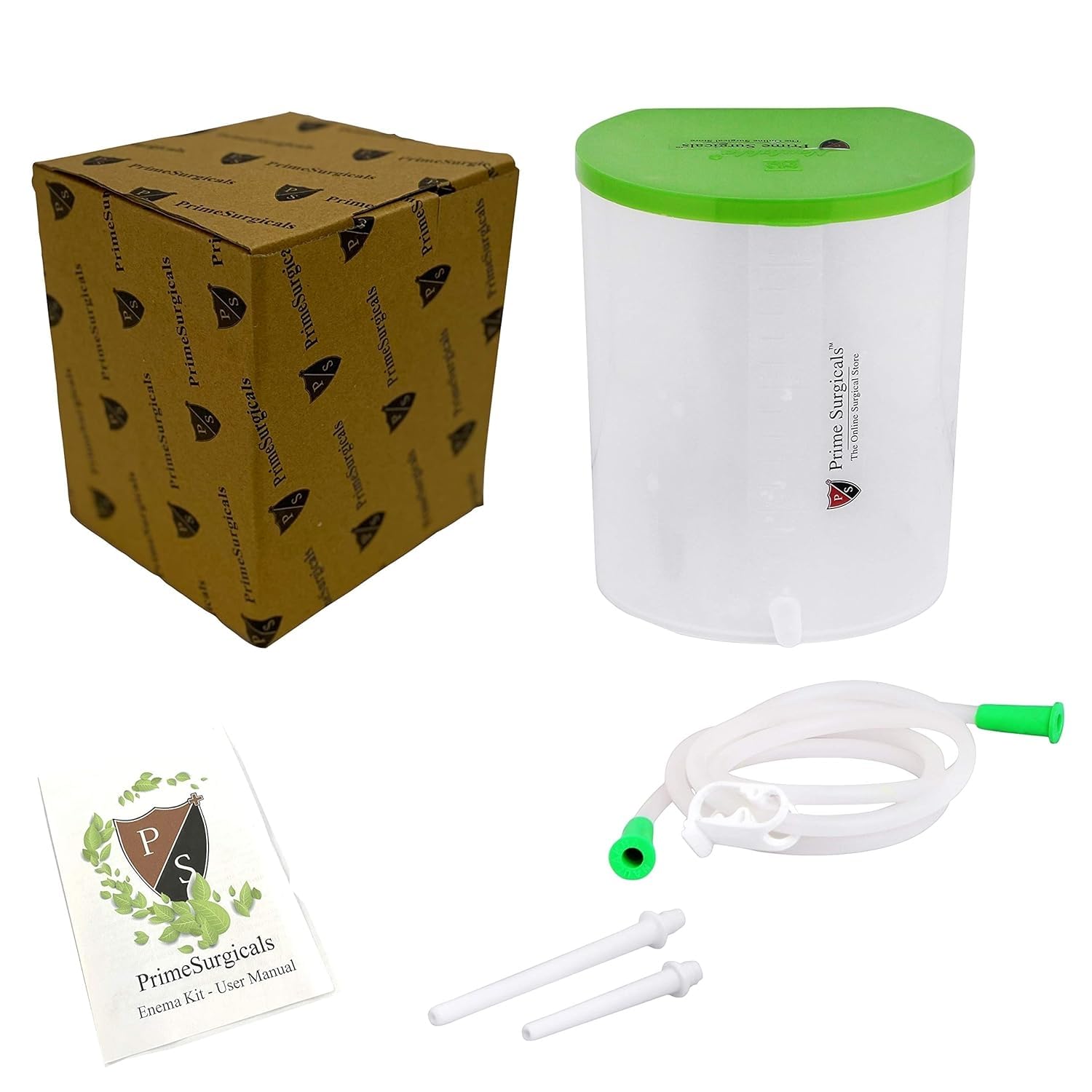 PrimeSurgicals Enema PVC can/Kit for Home use with user Manual