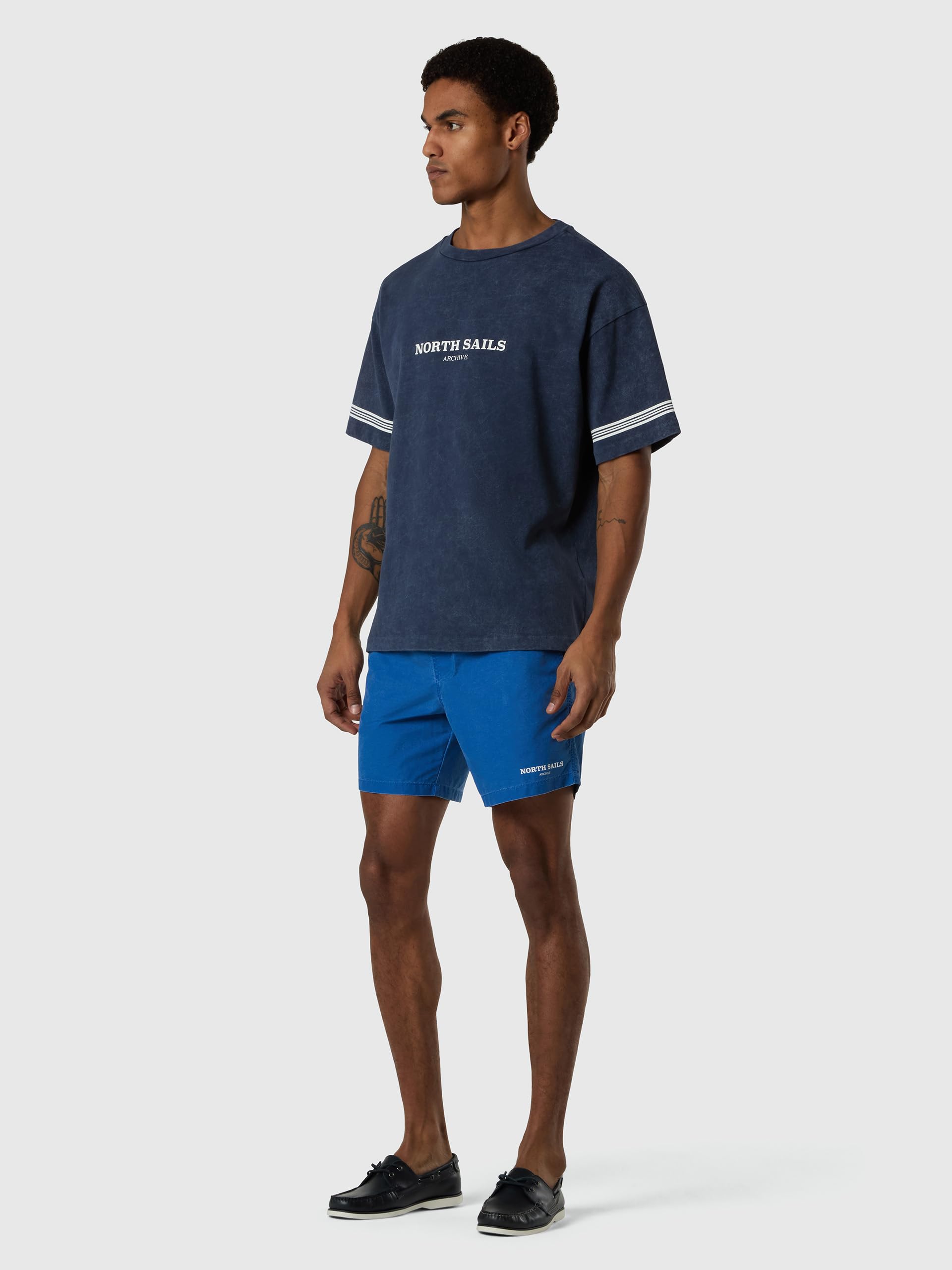 NORTH SAILS Boxer Mare Uomo in Poliammide ad Asciugatura Rapida con Stampa Archive