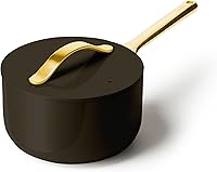 Vista 11 de Caraway - Sartén de cerámica antiadherente con tapa (1.75 qt) - No tóxica, sin PTFE ni ácido perfluorooctanoico (PFOA) - Apto para horno