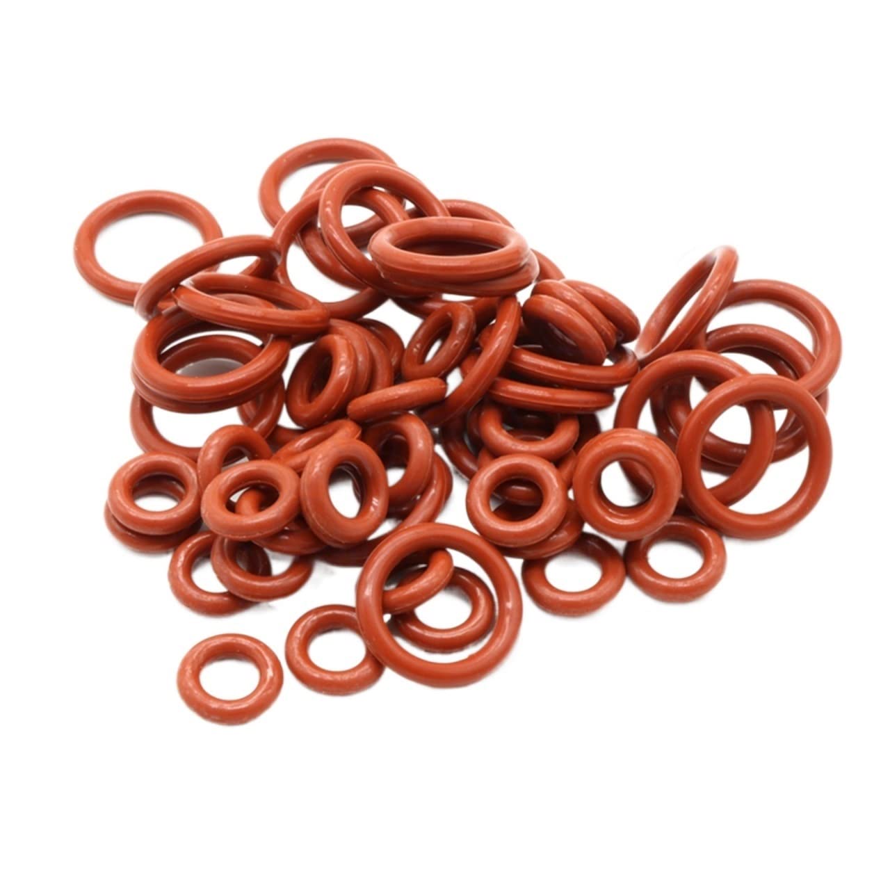 gresik rondelle d'étanchéité 5 pièces OD 15-80mm épaisseur 4mm Joint torique en Silicone Rouge, Bague d'étanchéité Joint d'étanchéité isolé étanche lèvre de Joint (Color : 5pcs, Size : 29x21x4mm)