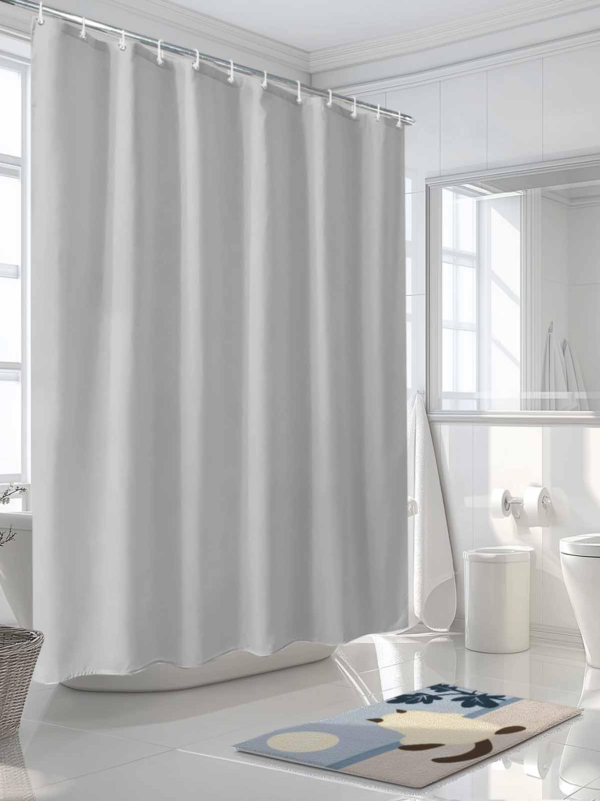 Tenda da doccia di alta qualità, 260 x 200 cm, impermeabile e leggera, design solido, ideale per bagni e vasche da bagno dell'hotel, include occhielli e ganci, qualità alberghiera