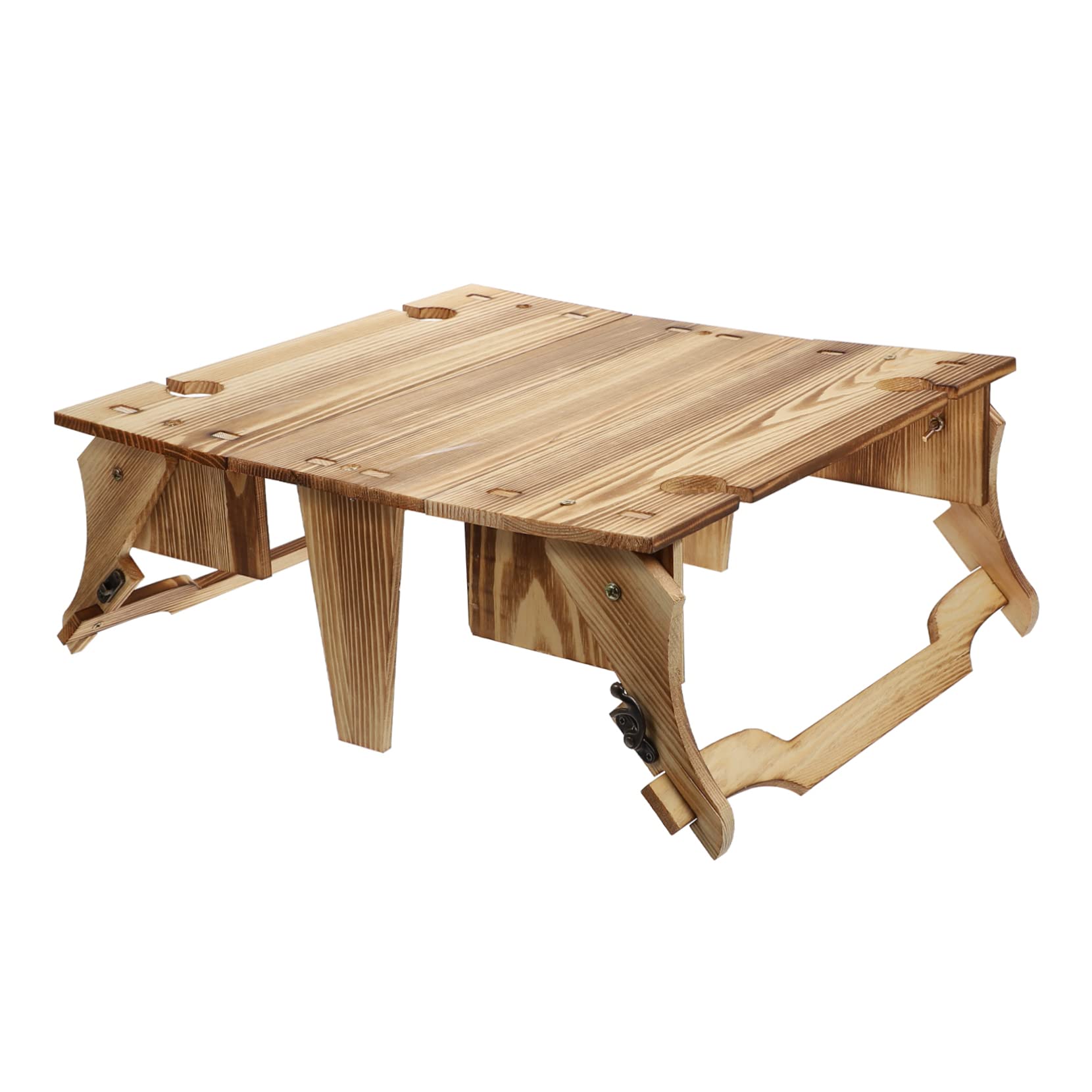 Table bois pour extérieur stable résout le manque de rangement en camping
