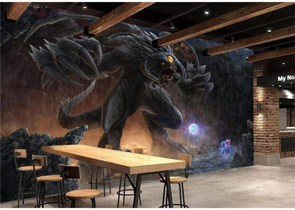 Papier peint personnalisé 3D créatif WLLLO pour habillage mural de cybercafé, 430x300 cm