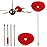 Ceiling Fan Cleaner Duster Reusable Microfiber Ceiling Fan Blade Cleaner Removable Duster with Extension Pole Adjusts 13 to 49.7 Inch for Cleaning Walls Bookshelves Furniture Door Window Top (Red)