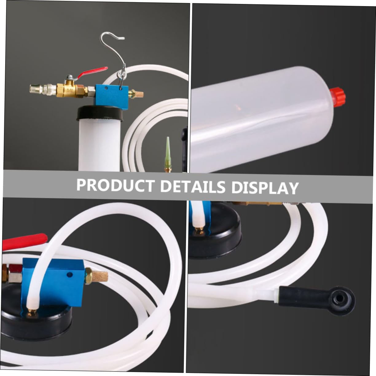 Cabilock Automotive Brake Fluid Exchange Tool Kit Pneumatic Brake Oil Bleeder for Cars Trucks Motorcycles Easy Operation for Quick Oil Change Clutch Fluid Replacement