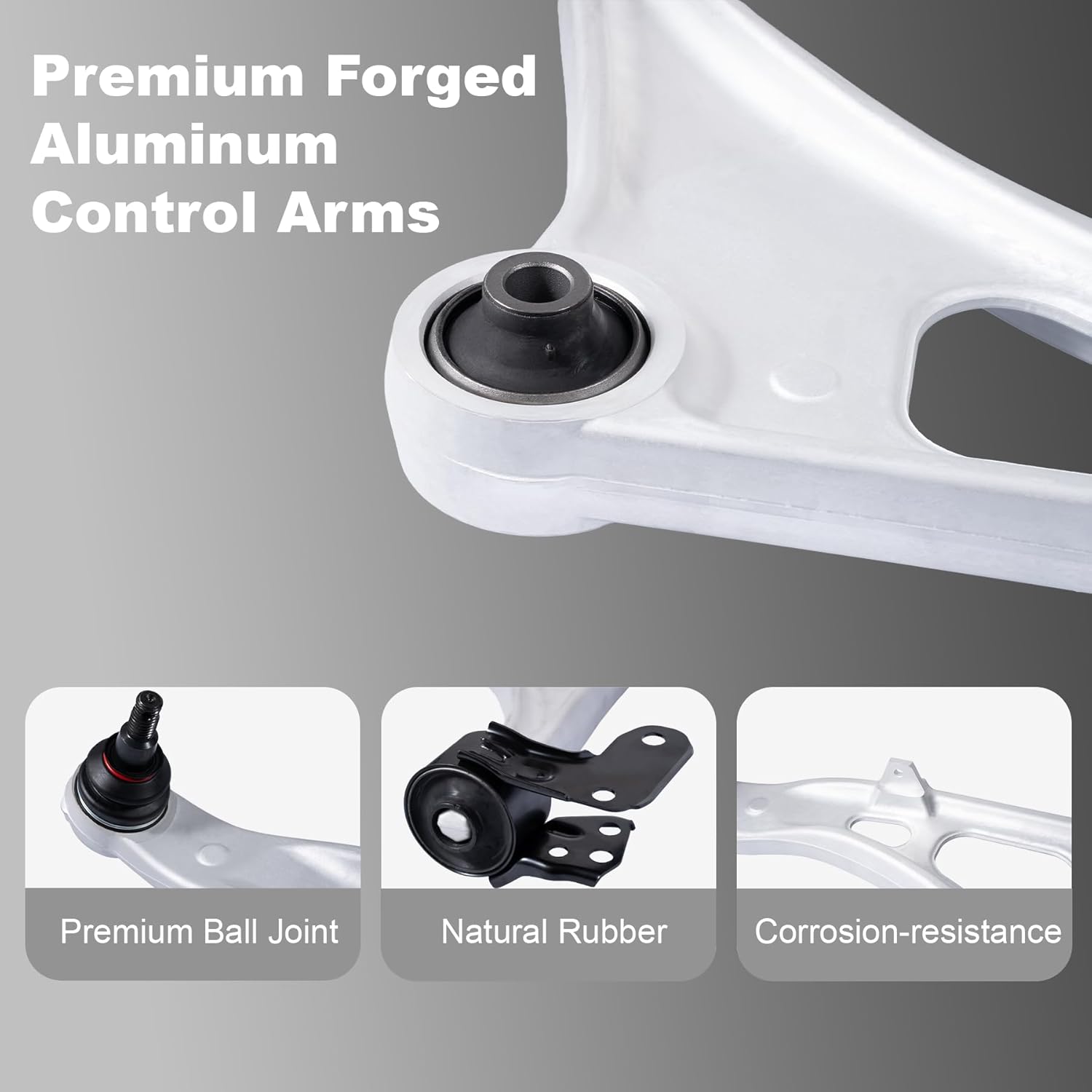 Pidgeotto- 2x Front Lower Control Arms, with Ball Joint & Bushing, Compatible with Honda Pilot 2016-2022, Ridgeline 2017-2019, Passport 2019, Acura MDX 2014-2020- Driver & Passenger kit