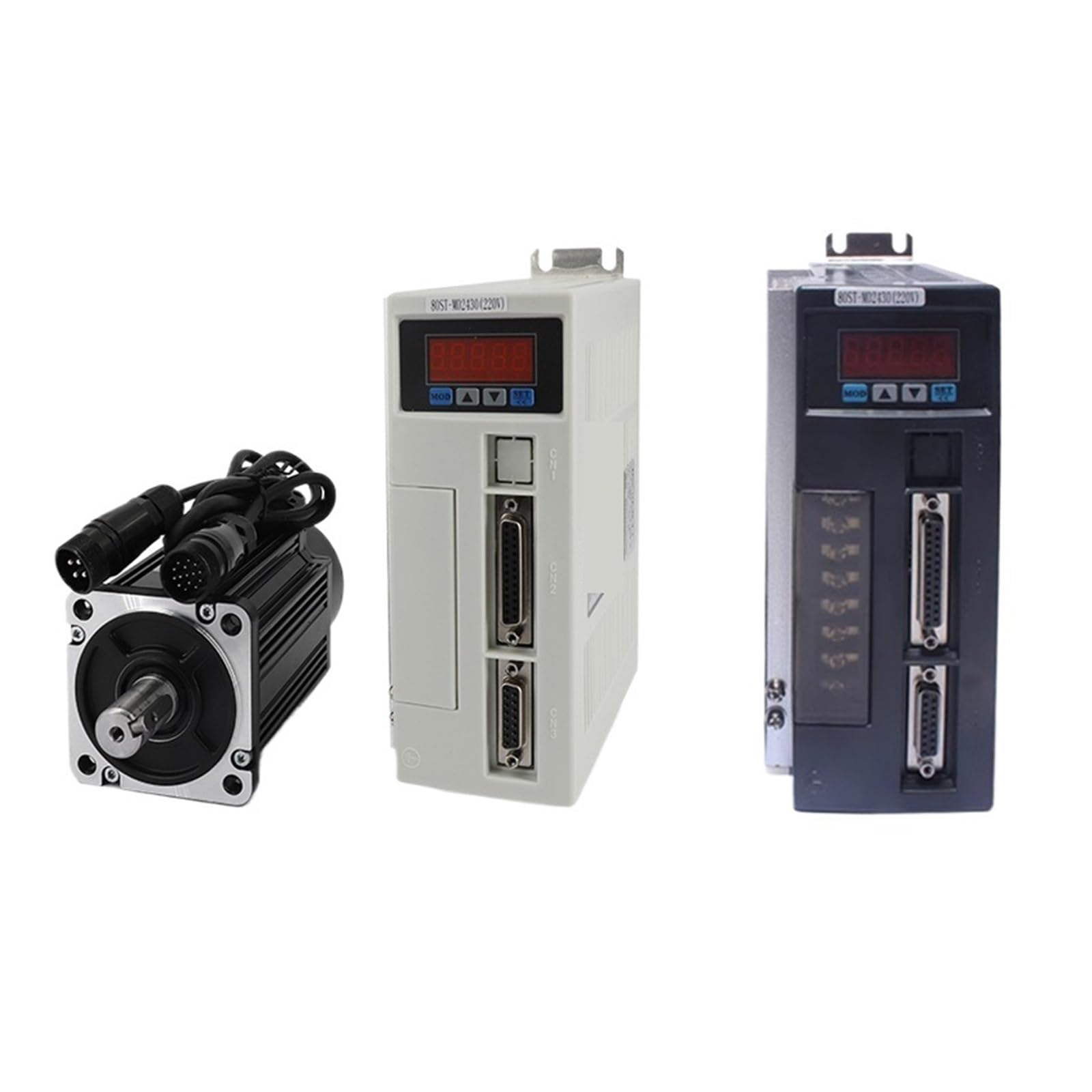 HCVYQMMJ 80st-M02430 220v 750w Ac Servo Motor 2.39n.M. 3000rpm 0.75kw Servomotor Single-Phase Ac Drive Permanent Matched Driver(Only servo motor)