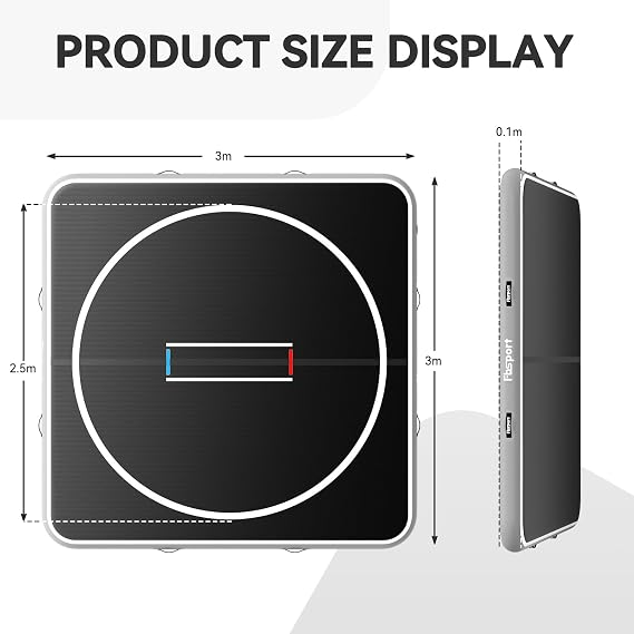 FBSPORT Inflatable Wrestling Mat 13ft /10ft /5ft, Outdoor and Indoor PVC Jiu Jitsu Mats, Gymnastics Training Mat Foldable for BJJ, MMA, Martial Art, Boxing, Grappling and Judo