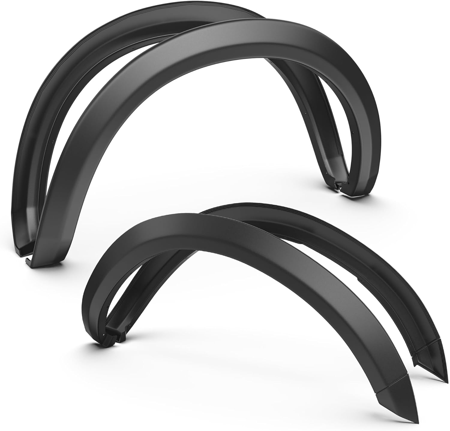 OE Factory Fender Flares Compatible for 2010-2017 Dodge Ram 2500 3500 (Not for Dually or Chassis Cab Models) Smooth Black Paintable Wheel Flare Front Rear 4PCS