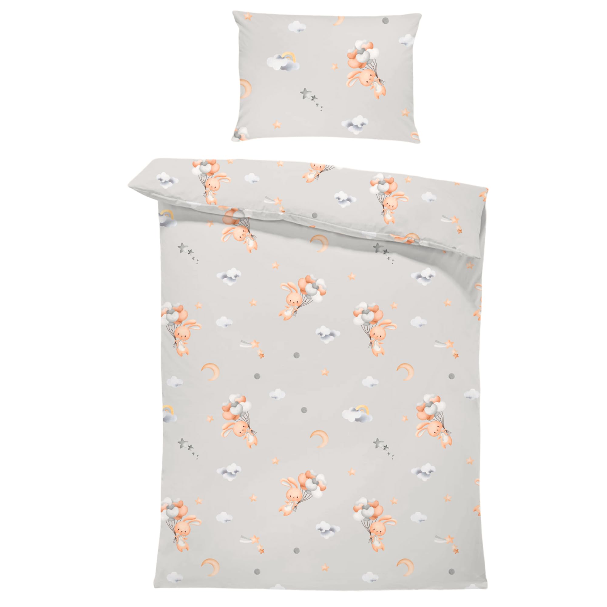Totsy Baby Copripiumino lettino neonato x cm - Cotone parure di copripiumini bambino e bambina per culla Set lenzuolo per piumino x cm con federe 60 x 40 cm Oeko-Tex