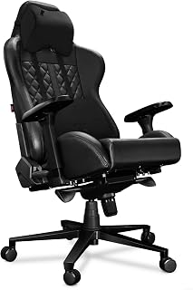 2050 Gaming Chair - Black - Construcción de Aluminio Reforzado con Mecanismo Ergomultiblock. Diseño Minimalista y un cómodo cojín Ishin te garantizan un Ajuste cómodo