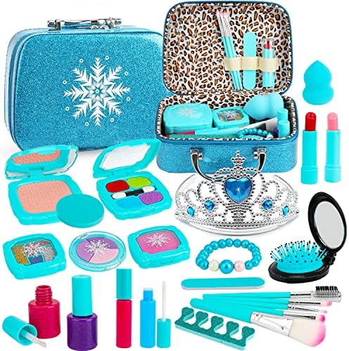 Pretend Makeup for Toddlers, Play Makeup for Little Girls, Fake Makeup for Kids, Toddler Makeup Play Set, Pretend Play, Birthday Gifts for 3 4 5 Year Old Girls, Girl Toys Age 3 4 5 6 (Not Real Makeup)
