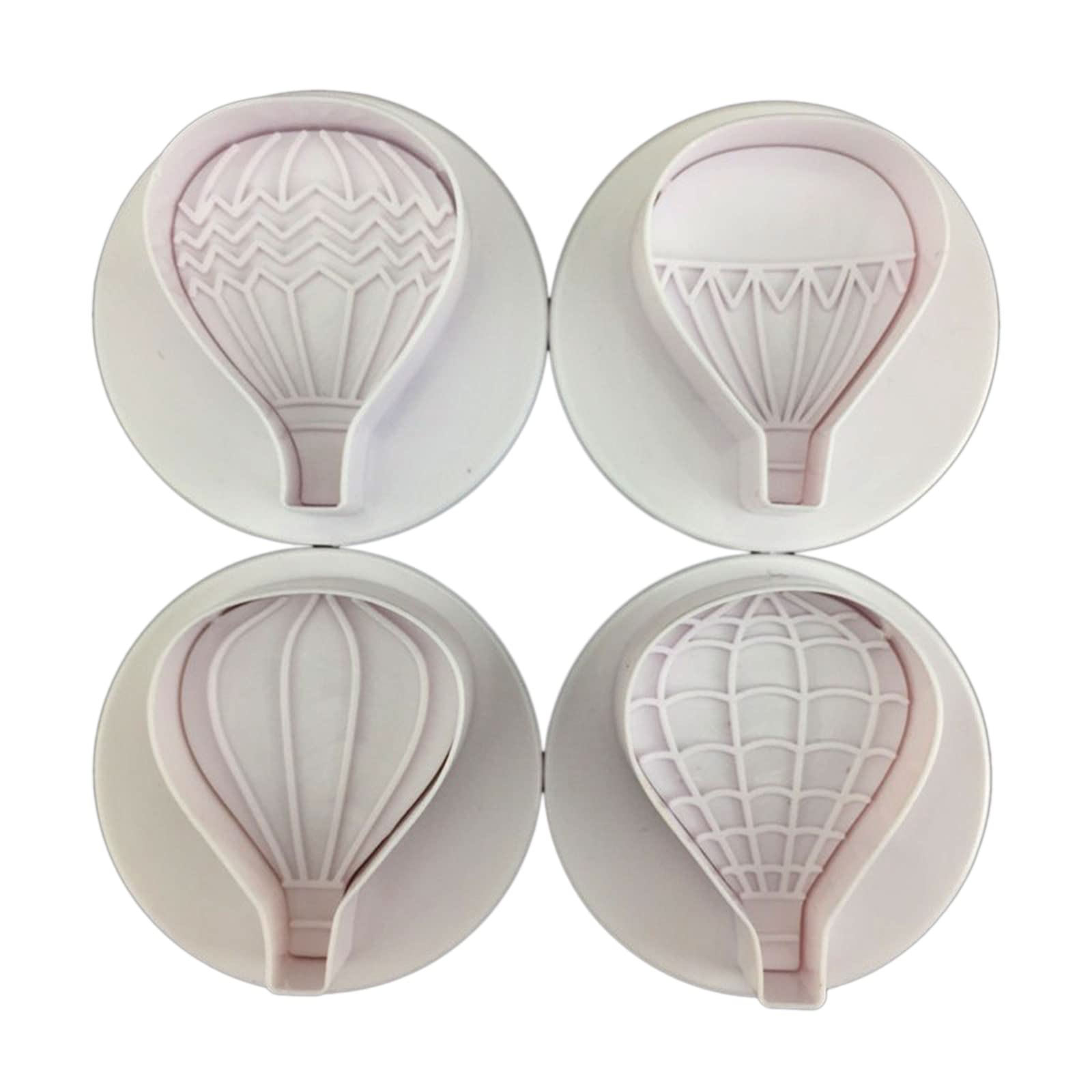 LiRRvb 4 PCS Biscuit Hot Air Balloon Shaped 3D Printing Baking Gadgets Cookie Molds