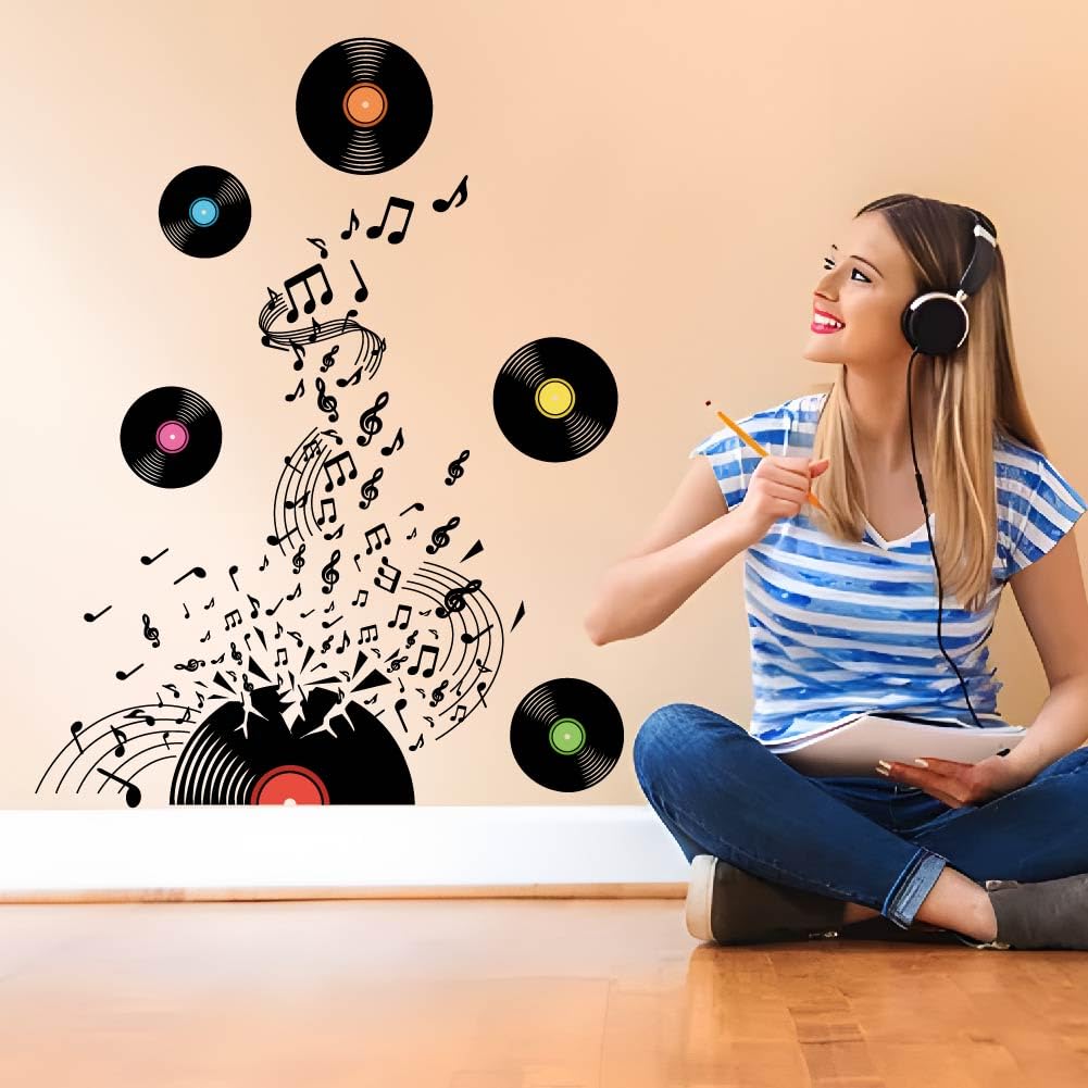 Stickers muraux notes de musique parfaits pour décorer un studio de répétition