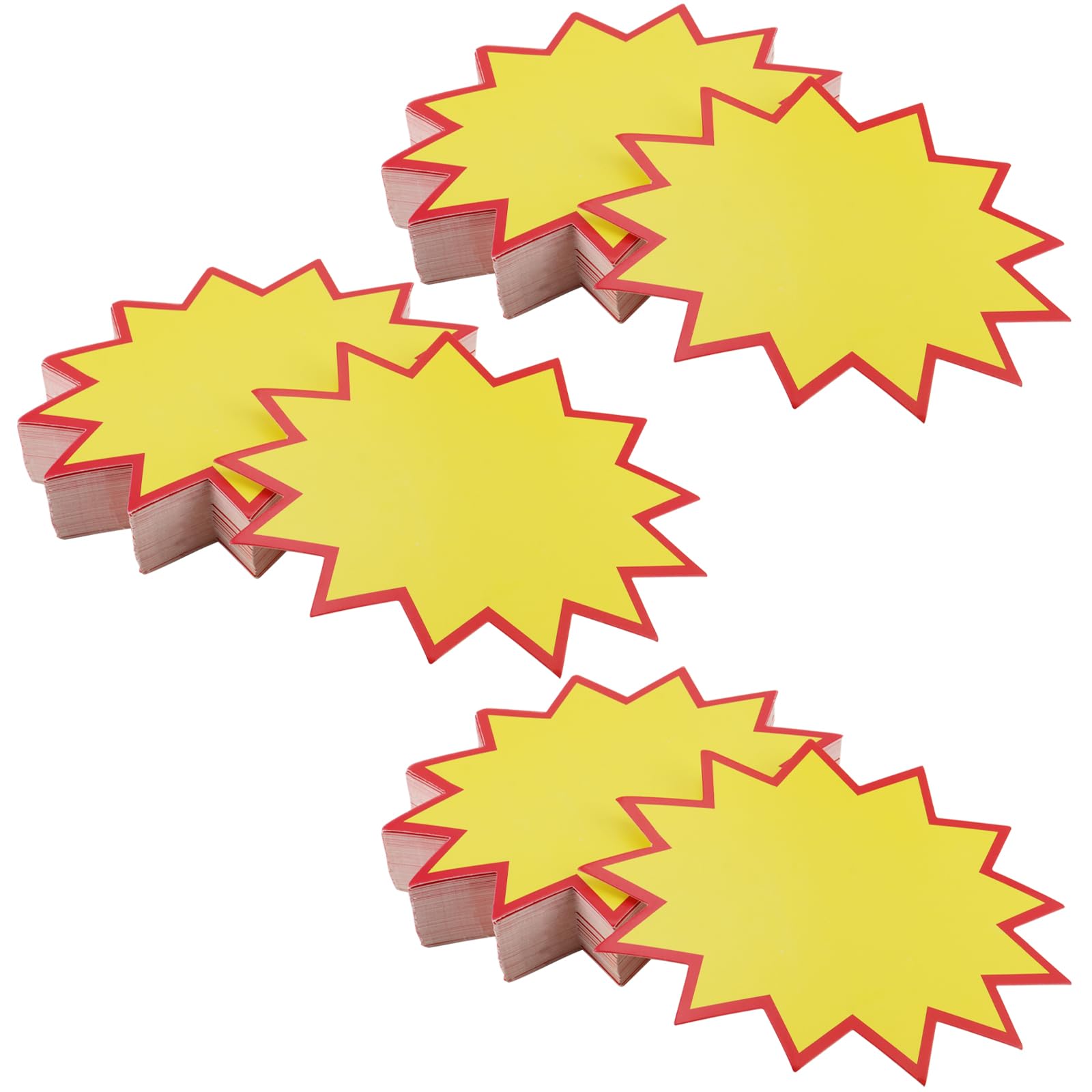 300 etichette per prezzi, 13 x 17 cm, giallo Starburst, cartellini per prezzi, biglietti promozionali per negozi al dettaglio, supermercati