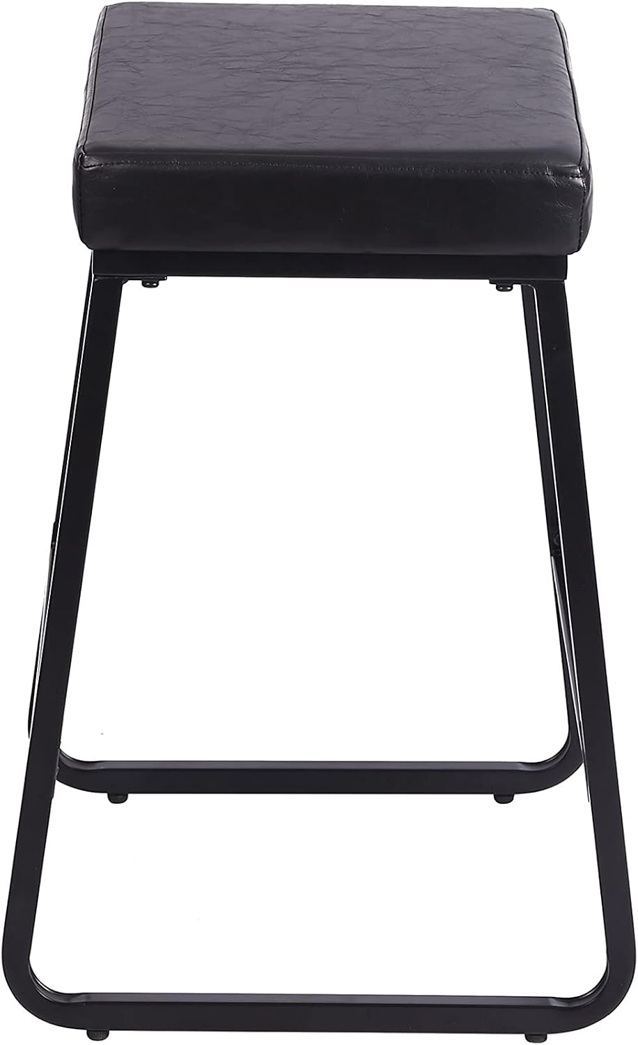 Porthos Home Setia Counter Stools Set of 2, PU Leather Upholstery and Rust-Resistant Iron Legs with Footrest (Space-Saving Sleek Design to Complement Kitchen Islands, and Bar Counters)