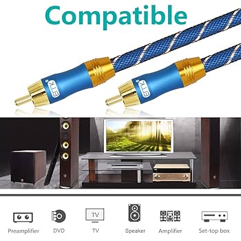 Optisches Audio Kabel 2x 1M - SPDIF RCA Auf 3,5mm Klinke Vergoldet